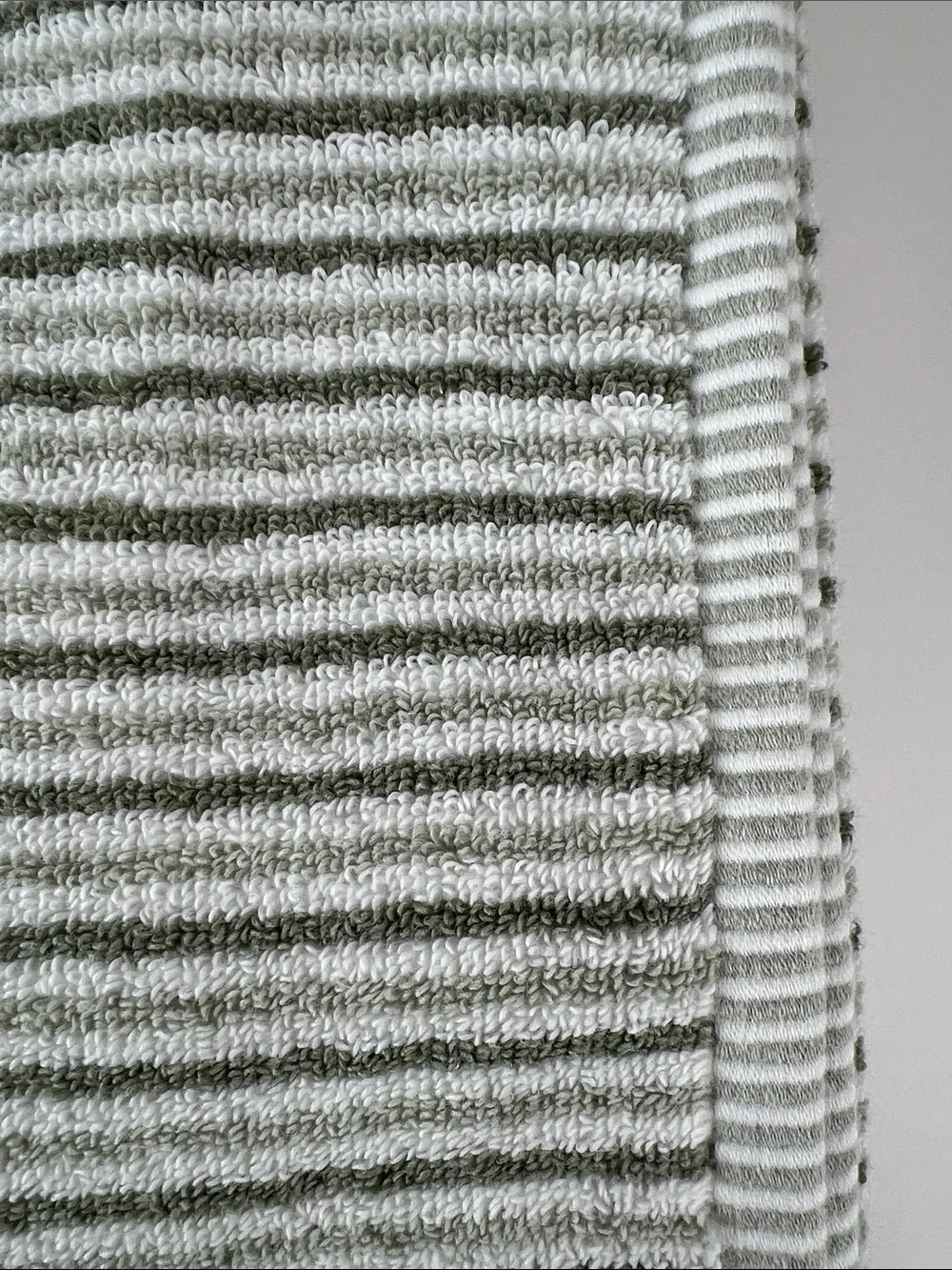 Common Thread Bamboo Bath Towels Eco-Melange Green White Stripe 2 Pc NEW
